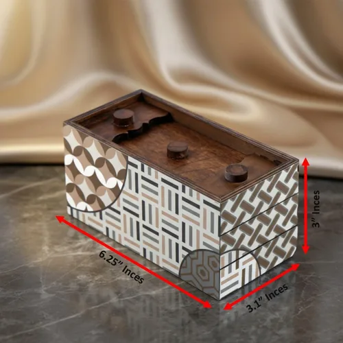 Vista 4 de Enigma Decode - Caja de rompecabezas secreta con cerradura mágica para tarjetas de regalo y dinero