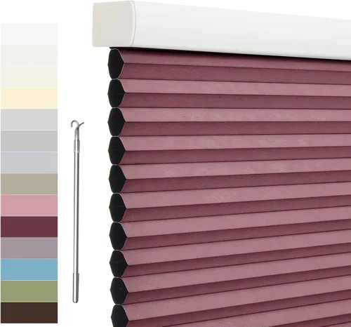 Vista 31 de Tonature Persianas Celulares de Tamaño Personalizado para Ventanas Cortinas Blackout sin Cordón Persianas Enrollables Protección UV Aislamiento