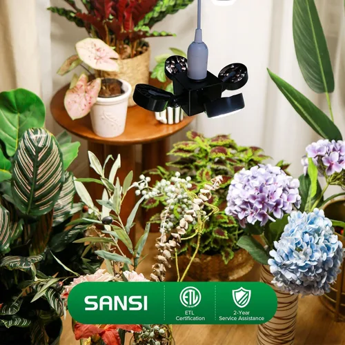 Vista 7 de SANSI Luz de cultivo para plantas de interior, 40 W (equivalente a 400 vatios) 4000 lúmenes de alto PPFD luz de espectro completo con temporizador