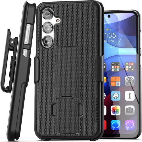 Vista 19 de Encased DuraClip - Funda para Samsung Galaxy S21 con clip para cinturón (2021), funda delgada con funda, color negro