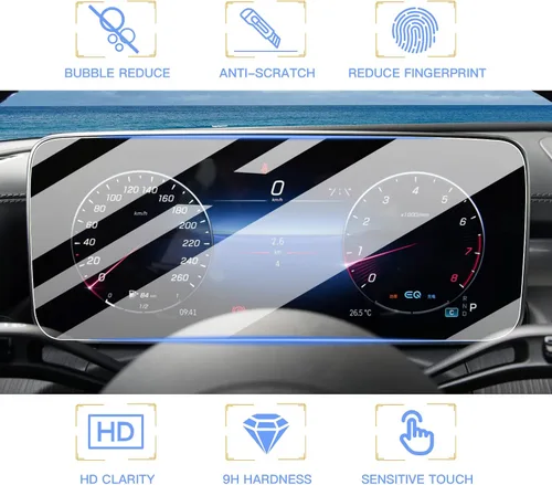 Vista 2 de LUWU - Protector de pantalla para Benz Clase C W206 2021-2023 de 12.3 pulgadas 2022 Benz W206 Accesorios 2023 Benz W206 Protector de pantalla