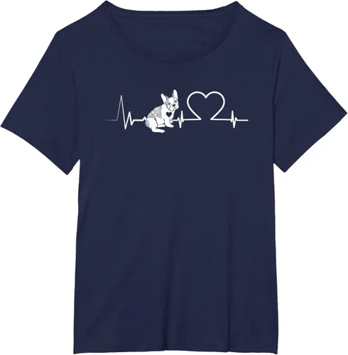 Vista 16 de Heartbeat Bulldog francés Camiseta de propietario de perros Frenchie, Negro