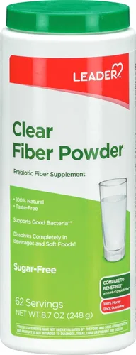 Vista 9 de Leader Suplemento de fibra prebiótica en polvo para la salud digestiva, polvo de fibra diaria 100% natural, sin azúcar, sin sabor, sin gluten, sin