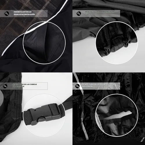 Vista 5 de Funda Resistente Pequeña de 250cc para Motocicleta - Fundas Impermeables para Motocicletas para Almacenamiento al Aire Libre - Funda Impermeable