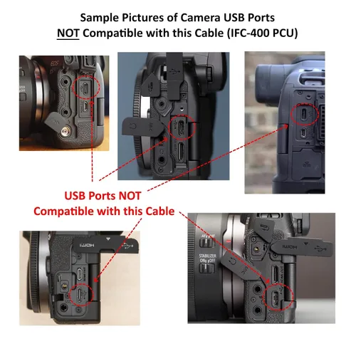 Vista 3 de Transferencia de datos USB IFC-400PCU para Canon Rebel T7 PowerShot ELPH 360 HS Wire Data Transfer Cable IFC-200U for Canon Rebel EOS T2 T3i T4i