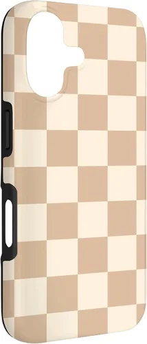 Vista 3 de Light Beige Classic Checkered Big Checkerboard Case for iPhone 17