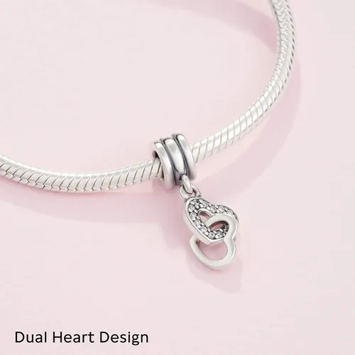 Vista 4 de PANDORA Dije de circonita cúbica de amor entrelazado en plata de ley, Metal, Circonita Cúbica