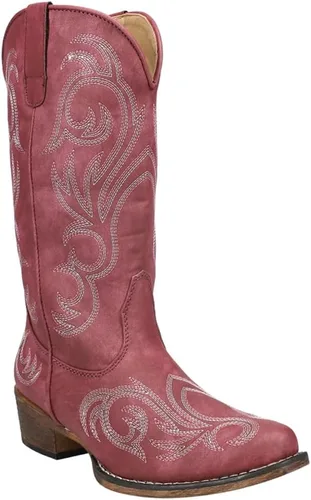 Vista 2 de ROPER Riley Riley Ronda Toe Casual Botas Mid Calf Tacón bajo 1-2" - Negro