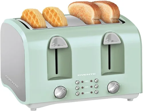Vista 10 de OVENTE Electric Toaster Machine with 6-Shade Browning Selector Setting, Compact Design and Removable Crumb Tray, 700W Power Perfect for Toasting