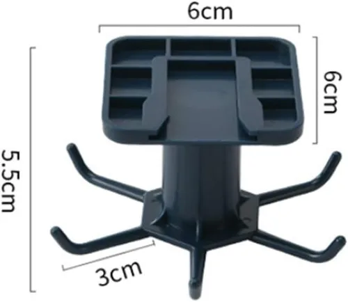 Vista 5 de BAIEUEJO 2 ganchos de 360 rotaciones para debajo del gabinete, ganchos de cocina adhesivos sin clavos para utensilios/herramientas/toalla/cuchillo