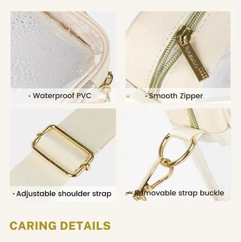 Vista 3 de Aveniee Clear Bag Stadium Approved, Clear Purses for Women, Cross body Bag for Concerts with Adjustable Strap
