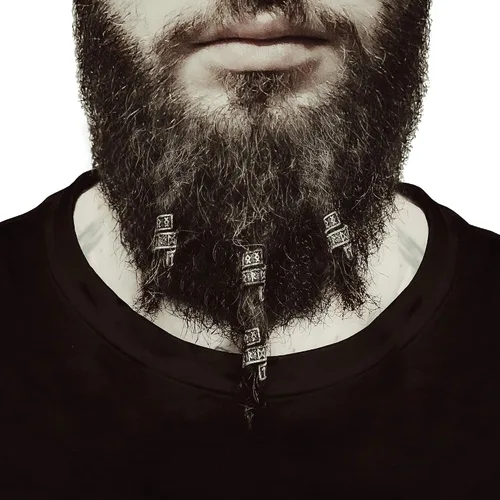 Vista 3 de Viking Beard Bead Coil Set (8-Pack) - Norse Rings for Hair, Dreads & Beards