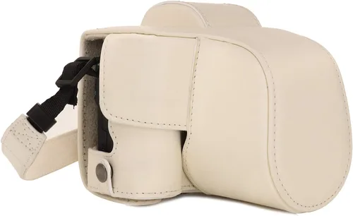 Vista 12 de MegaGear Canon EOS M50 - Funda de piel sintética para cámara, color negro