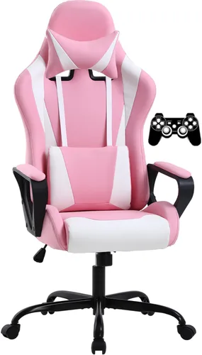 Vista 12 de Silla de juegos, silla de oficina, silla de computadora, silla de carreras ergonómica para videojuegos para niños, adolescentes y adultos, silla