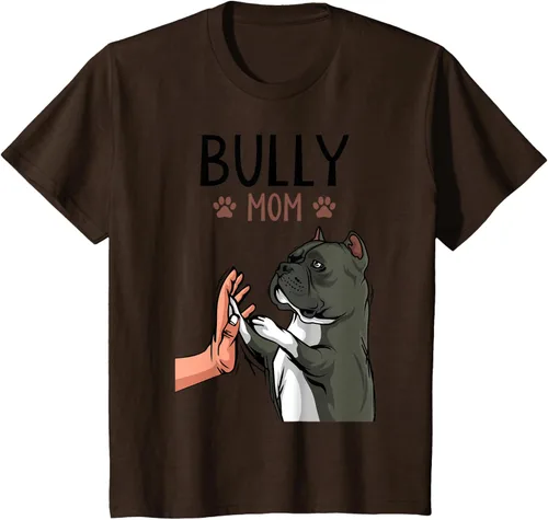 Vista 51 de American Bully Mom Cute Dog Mama Camiseta divertida para mujer, Blanco, S