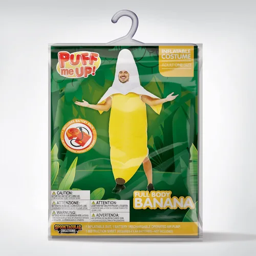 Vista 7 de Spooktacular Creations Disfraz inflable de plátano para adulto disfraz de cuerpo completo divertido disfraz de plátano para fiestas de disfraces