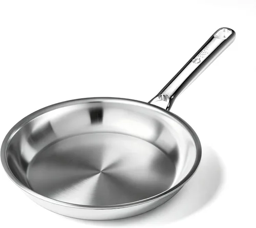 Vista 12 de COOKER KING Sartén de acero inoxidable de 8 pulgadas, pequeña sartén