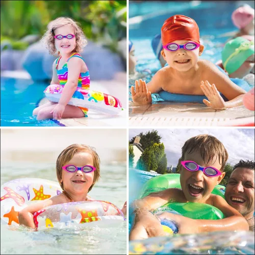 Vista 7 de Gafas de natación para niños, gafas de natación para niños y niñas, niños pequeños de 2 a 12 años