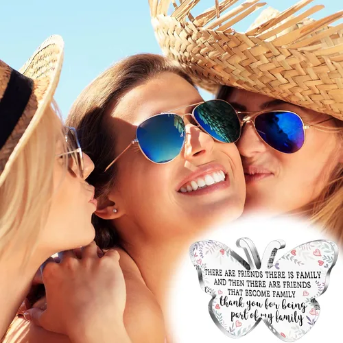 Vista 6 de Regalo de amistad navideño para mujeres y niñas, regalo de despedida, regalo de cumpleaños para mejores amigas, placa acrílica para amigos, regalo