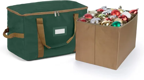 Vista 34 de Covermates Keepsakes Bolsa de almacenamiento ajustable para adornos, con asas de transporte, protección acolchada, ruedas dobles, almacenamiento