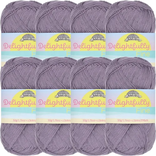 Vista 85 de JubileeYarn - Ovillo de hilo deliciosamente fino, 1.76 oz/madeja de rayón de bambú, color rosa polvo, 4 madejas