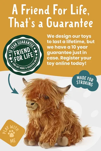 Vista 6 de Living Nature - Peluche suave, diseño de vaca de peluche, animales de granja, desconocido