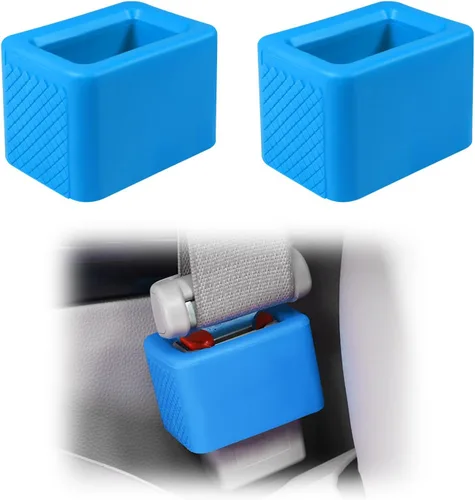 Vista 13 de 2 soportes para hebilla de cinturón de seguridad, hebilla de silicona para cinturón de seguridad para un fácil acceso, el fijador de hebilla