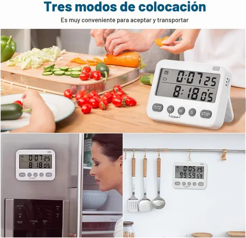 Vista 4 de Pomodoro 25, temporizador de productividad ajustable de 5 minutos, color blanco