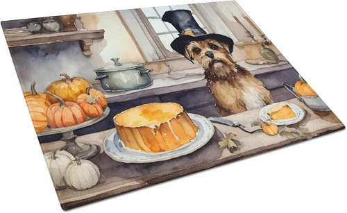 Vista 108 de Caroline's Treasures DAC1720LCB Affenpinscher - Tabla de cortar de vidrio con calabazas para cocina de otoño, grande, decorativa, de vidrio
