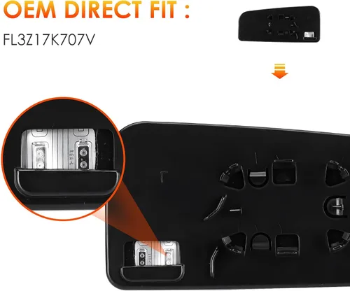 Vista 2 de Espejo de remolque inferior del lado del conductor de repuesto para Ford F150 2015-2020, 2017-2020 F250 F350 Super Duty F450 F550 Espejo de remolque