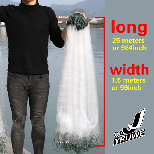 Vista 3 de Folding Fish Sticky Net Three Layer Mesh Nylon Floating Fishing Net Automatically Trap Catch Stick More Fish Easily Portable Folded Reuse Durable