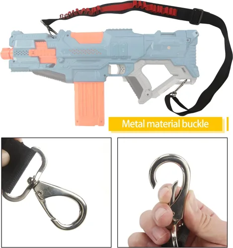 Vista 4 de EKIND Toy Gun Bullet - Correa de hombro para dardos y bandolier, soporte de almacenamiento de munición compatible con Nerf Elite Blasters