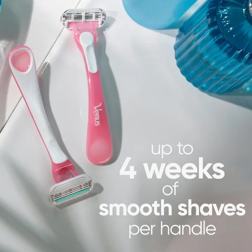 Vista 3 de Gillette Venus Sensitive - Maquinillas de afeitar desechables para mujer, paquete individual de 3 maquinillas de afeitar