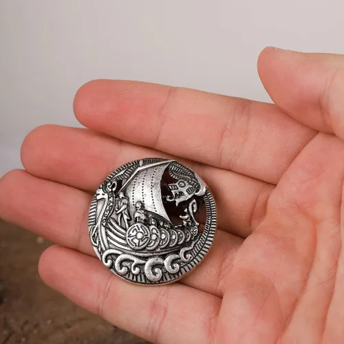 Vista 3 de HAQUIL Chal Bufanda Capa Mujer Nórdico Viking Ropa Sujetadores Broche Vintage Celta Pin Broche