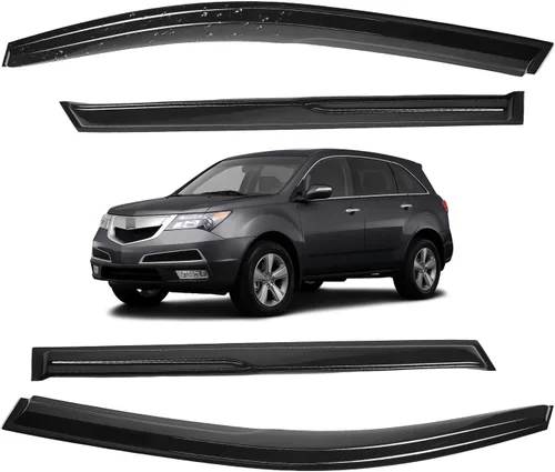 Vista 20 de Viseras para ventanas para Mazda 3 Sedán 4 puertas 2004 2005 2006 2007 2008 2009 estilo JDM Mugen, deflector de viento, protector solar y de lluvia