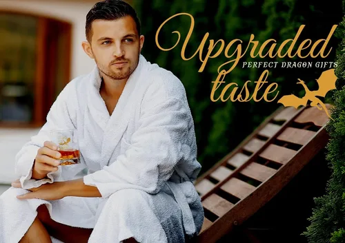 Vista 4 de Onebttl Vaso de whisky de dragón – Always Be Yourself Unless You Can Be A Dragon – Regalo para hombres, novio, compañero de trabajo, amigos, hijo