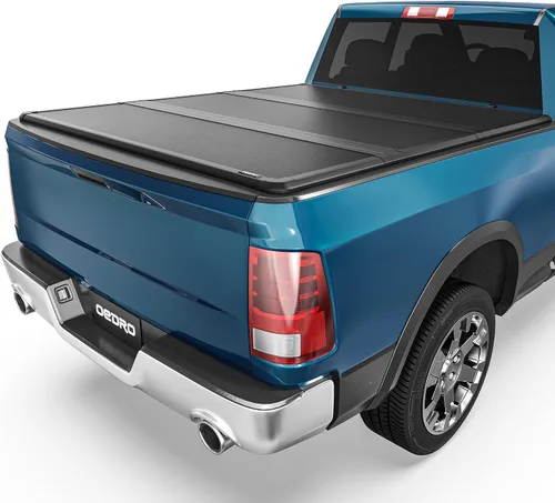 Vista 10 de OEDRO FRP Cubierta Rígida de Tonneau de Triple Pliegue Compatible con Dodge Ram 1500 2009-2024 (Carrocería Clásica y Nueva) Cama de 5.6 pies sin Ram
