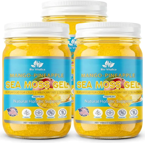 Vista 19 de BioVitalica - Gel de musgo marino irlandés crudo orgánico – Calidad premium – Dr. Sebi, superalimento vegano para células – Gel de masa marina 100%