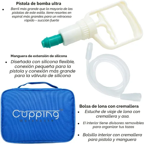 Vista 5 de Cupping Warehouse Juego de terapia de ventosas de policarbonato Poly Cups™ de 20 piezas Duradero y ligero PT, kit de ventosas miofasciales