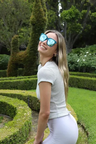 Vista 4 de DIFF Bella Designer - Gafas de sol cuadradas de gran tamaño para mujer, 100% UVAUVB, colores de moda, Cristal de hielo turquesa