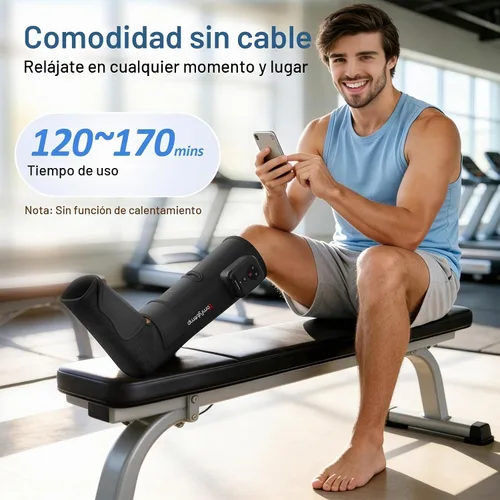 Vista 4 de Comfytemp Masajeador inalámbrico de piernas de compresión de aire
