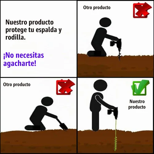 Vista 2 de Broca alargada mejorada de 32 x 2 pulgadas, sin necesidad de hacer sentadillas para perforar agujeros, 100% de barril sólido de longitud extendida