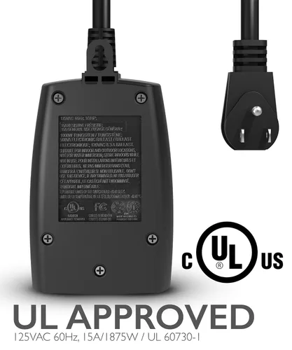Vista 5 de Fosmon - Temporizador de luz para exteriores con toma de corriente y control remoto, temporizador de enchufe impermeable de atardecer a amanecer