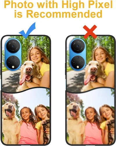 Vista 5 de Funda de teléfono personalizada para Honor X7 de 6.74 pulgadas, funda protectora completa con múltiples imágenes, anticaída, con nombre