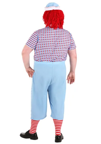 Vista 2 de Disfraz Plus Size Raggedy Andy para Hombre Multicolor