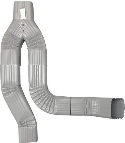 Vista 11 de Desviador de bajada de aluminio 3x4 para barriles de lluvia, fabricado en los Estados Unidos, incluye tornillos e instrucciones (almendra)