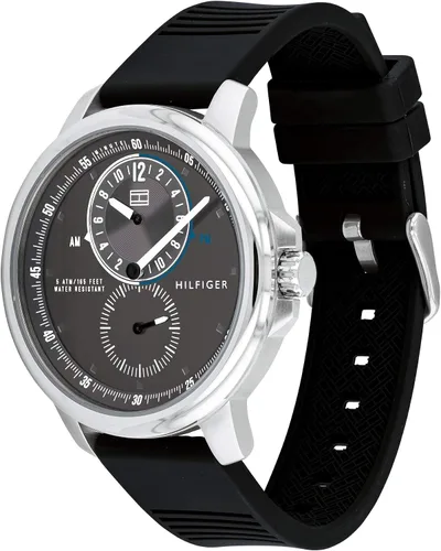 Vista 2 de Tommy Hilfiger Mens Multi Dial Quartz Watch Logan with Rubber Band