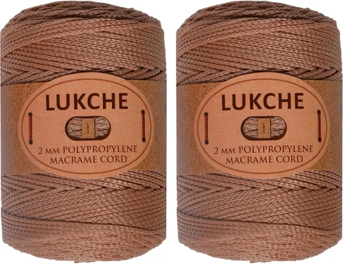Vista 10 de Cordón de macramé de poliéster de 0.059-0.079 in, 3 madejas (3 x 153 yardas), cuerda de macramé 100% polipropileno de alta calidad, bolsa