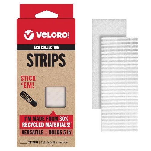 Vista 11 de Velcro Brand ECO Collection Cintas, Tiras de Resistencia Industrial 3 pulgadas x 1 3/4 pulgadas, Materiales Sostenibles 40% Reciclados, 2