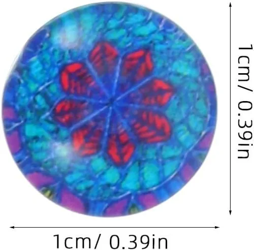 Vista 5 de ARTIBETTER 100 cabujones de cúpula de cristal de 0.394 in impresos para la fabricación de joyas